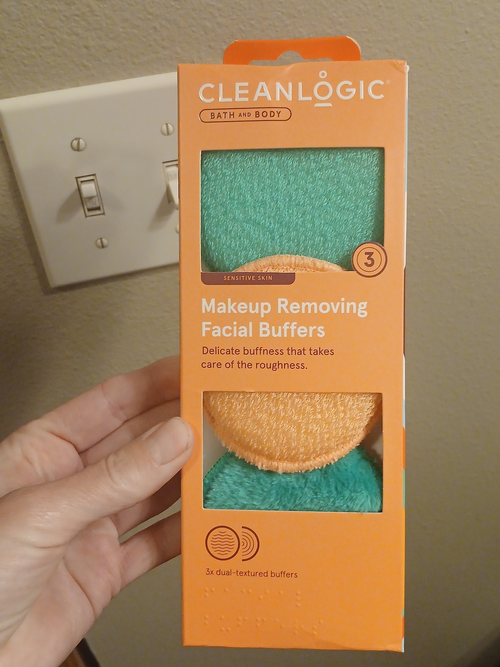 Makeup Removing Facial Buffers - Green & Orange